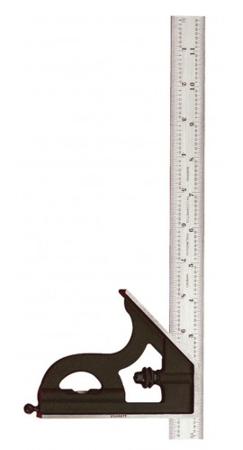 Starrett 11H-12-4R Combination Square with square head, 12&amp;quot;-
