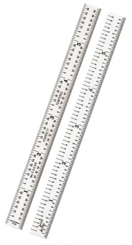 Starrett C303SR-24 Steel Ruler, 24&quot; Long, 1&quot; Wide-