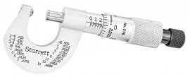 Starrett 576XR Rounded Anvil Micrometer, 0 to 0.5" range, 0.001" graduations-