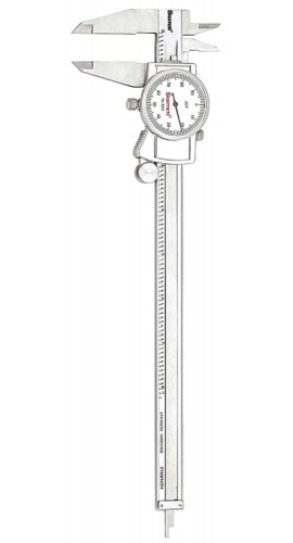 Starrett 3202-12 Dial Caliper, Hardened Stainless Steel, 0-12&quot; Range, .001&quot; Graduations-