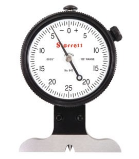 Starrett 643JZ Dial Depth Gauge, 0 to .125&amp;quot;, imperial-