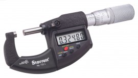 Starrett 733.1XFL-1 Electronic Micrometer, 0 to 1" range, 0.00005" resolution-