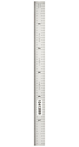 Starrett C304R-24 Full Flexible Steel Rule with Inch Graduations, 4R, 24&amp;quot;-