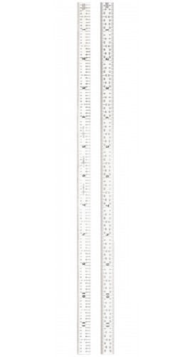 Starrett C305R-12 Full Flexible Steel Rule with Inch Graduations, 5R, 12&amp;quot;, 1/2&amp;quot;-