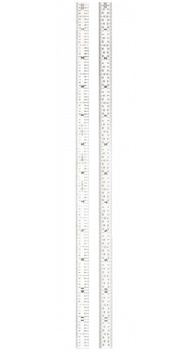 Starrett C305R-12 Full Flexible Steel Rule with Inch Graduations, 5R, 12&amp;quot;, 1/2&amp;quot;-