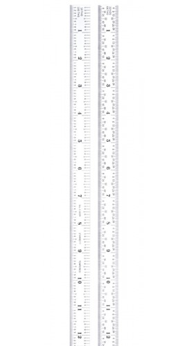 Starrett C305R-18 Full Flexible Steel Rule with Inch Graduations, 5R, 18&amp;quot;-
