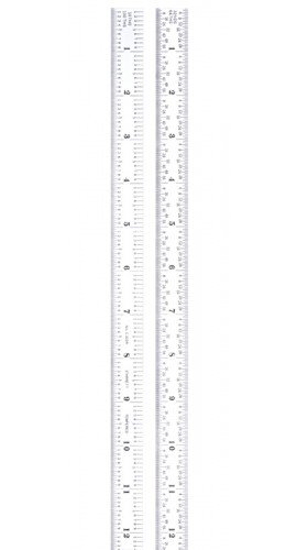 Starrett C305R-18 Full Flexible Steel Rule with Inch Graduations, 5R, 18&amp;quot;-