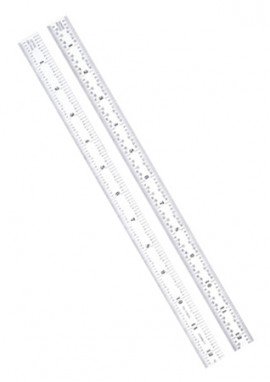 Starrett C305R-24 Full Flexible Steel Rule with Inch Graduations, 5R, 24&amp;quot;-
