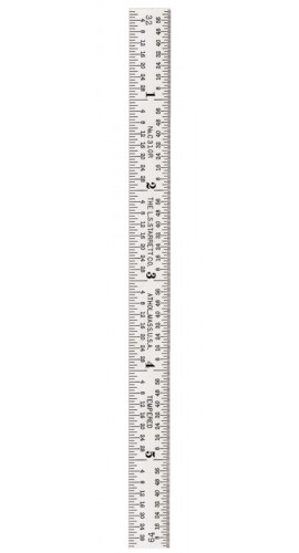 Starrett C310R-24 Full Flexible Steel Rule with Inch Graduation, 10R, 24&amp;quot;-