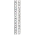 Starrett C331-150 Full-Flexible Steel Rule  - mm and inch Graduations, 150mm to 5-3/4&amp;quot;-