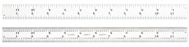 Starrett C604R-12 Spring-Tempered Steel Rule, with inch graduations-