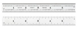 Starrett C604R-6 Spring-Tempered Steel Rule, 6&amp;quot; with inch graduations-