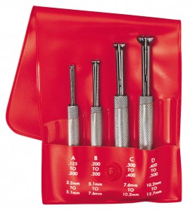 Starrett S831EZ Small Hole 4-Piece Gauge Set, 0.125 to 0.5&quot;-