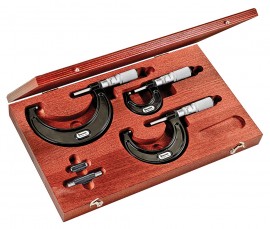 Starrett ST436.1AXFLZ Outside Micrometer Set, 0 to 3&amp;quot;-