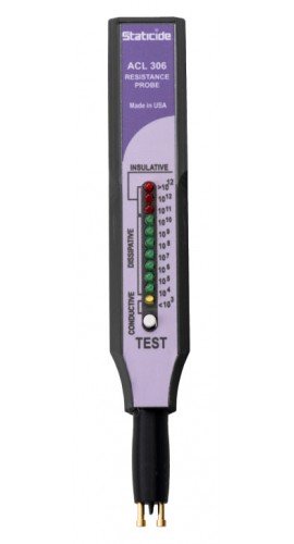 ACL Staticide ACL 306 Two-Point Resistance Checker, <var>10<sup>3</sup></var> to <var>10<sup>12</sup></var> &amp;ohm;-