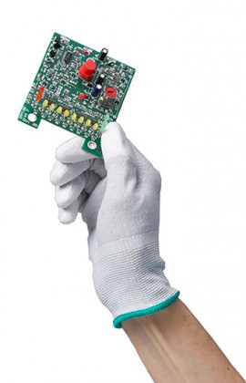 ACL Staticide GLKT-L Knit Gloves with Coated Tips, Large, 36 Pairs-
