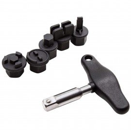 Steelman 42439 Oil Drain Plug Wrench Kit, 6-piece, for plastic plugs-