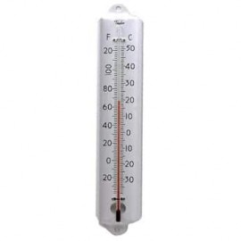 Taylor 1105J Vertical Metal Wall Thermometer, &amp;deg;C and &amp;deg;F-