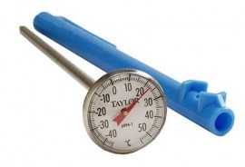 Taylor 6094N Standard Grade Dial Bi-Therm, 1&amp;quot; Diameter, -40 to 50&amp;deg;C-