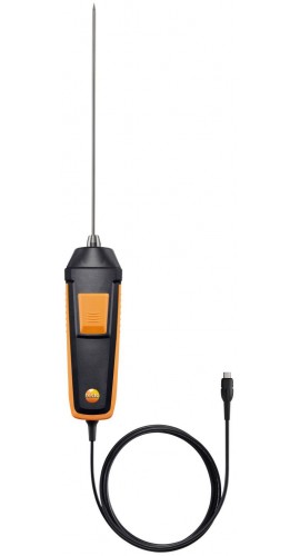Testo 0618 0275 Digital High-Precision Immersion/Penetration Probe with Pt100 temperature sensor-