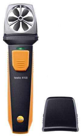 Testo 410i Vane Anemometer with Bluetooth, 78.7 to 5906 fpm, -4 to 140&amp;deg;F-