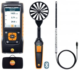 Testo 440 Air Velocity and IAQ Measuring Instrument with digital hot wire probe and digital vane probe, &amp;oslash; 3.9&amp;quot;-