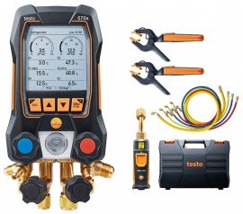 Testo 570s Smart Vacuum Kit with hoses and Bluetooth, -15 to 870 psi, -58 to 302&amp;deg;F-