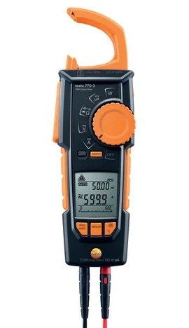 Testo 770-3 True RMS AC/DC Clamp Meter with Bluetooth&lt;sup&gt;®&lt;/sup&gt;, 1000 V, 600 A-