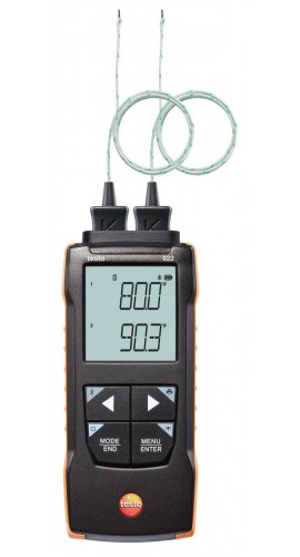 Testo 922 Digital Differential Thermometer with dual TC type-K probes, -58 to 1832&amp;deg;F, two-channel-