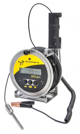 ThermoProbe TP7D-30M-EW-MM Intrinsically Safe Petroleum Gauging Thermometer with extra weight probe, -40 to 400&amp;deg;F, 30 m-