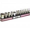 Titan 16135 Bit Socket Set, tamper-resistant SAE hex, 13-piece-