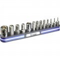 Titan 16136 Bit Socket Set, tamper-resistant metric, 13-piece-