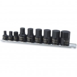 Titan 16140 Impact Bit Socket Set, SAE, 9-piece-