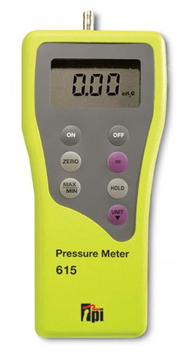 TPI 615 Single Input Manometer, &amp;plusmn;80 inH<sub>2</sub>O-