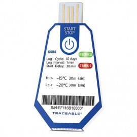 Traceable 18004-16 ONE Single Use USB Temperature Data Loggers, -4 to 5&amp;deg;F, 10-pack-