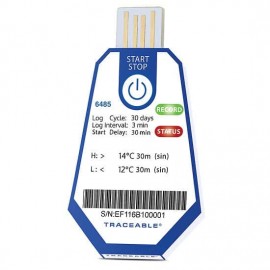 Traceable 18004-17 ONE Single Use USB Temperature Data Loggers, 53.6 to 57.2&amp;deg;F, 10-pack-