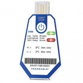 Traceable 18004-18 ONE Single Use USB Temperature Data Loggers, 35.6 to 46.4&amp;deg;F, 10-pack-