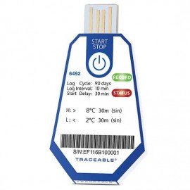 Traceable 18004-24 ONE Single-Use 90-Day USB Temperature Data Loggers, 35.6 to 46.4&amp;deg;F, 10-pack-
