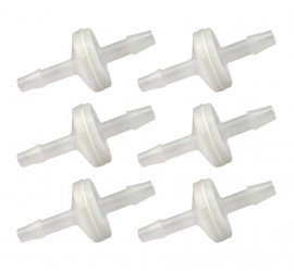 Traceable 3296 Chemical-Resistant Check Valves, 0.188&quot;, 6-Pack-