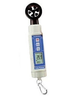 Traceable 37955-12 Vane Thermo-Anemometer with calibration, 32 to 122&amp;deg;F, 80 to 5,910 ft/min-