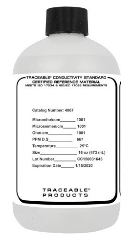 Traceable 4067 Conductivity Standard, 16 oz, 1,000 &amp;mu;S-