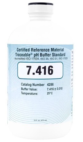 Traceable 4286 pH Buffer Standard, 7.416 pH, Clear-