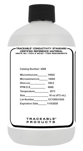 Traceable 4568 A2LA Conductivity Standard, 16 oz, 10,000 &amp;mu;S-