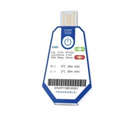Traceable 6489 Single-Use Data Logging Thermometer, 6 mins/60 days, 35.6 to 46.4&amp;deg;F, 10 pack-
