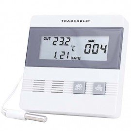 Traceable 90002-01 Time and Date Digital Thermometer with calibration, 1 Probe, -40 to 176&amp;deg;F-