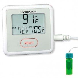 Traceable 94460-96 Sentry Triple-Display Thermometer with calibration, 5 mL bottle probe, -59 to 158&amp;deg;F-