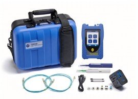 TREND Networks R240-MIPV FiberMASTER Multimode OTDR, 850 and 1300 nm, with SC connector, inspection port, and power meter-