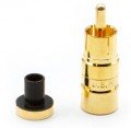 Triplett 100-18CSGTP RCA Male Compression Connector for the RGB Cable, gold-plated, 10-pack-