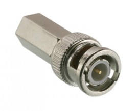 Triplett 302-4TP Male BNC Twist-On Connector, 10-pack, 50 &amp;ohm;-