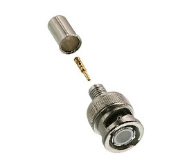 Triplett 305-5TP Male BNC Crimp/Crimp Connector with 50 &amp;ohm;, 10-pack-